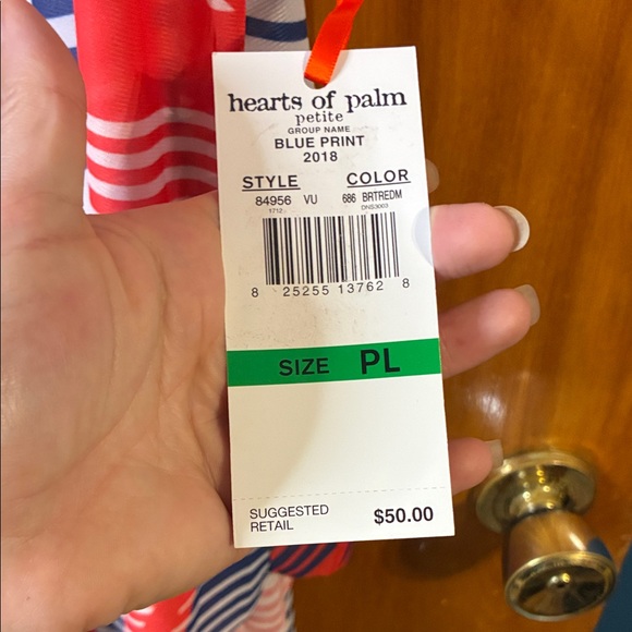 Colorful Blue and Red Striped Sleeveless Top - Picture 3 of 7